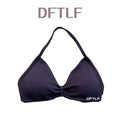 DFTLF Sports Strappy Bra Women Halter Thin Strap Seamless High Support Breathable Soft Push Up Yoga Pilates Gym Workout Fitness