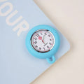 Nurse Doctor Unisex Colourful Silicone Pocket Watches Clock Head Face Parts For Badge Reel Keychains Lanyards Key Rings Rope