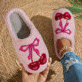 Fashion Cute Bow Cartoon Women Slippers Comfort Indoor Bedroom Breathable Anti-slip Casual Couple's Home Shoes Party