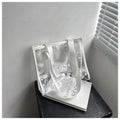 Spring Summer Women Large Capacity Transparent Tote Bag Jelly PVC Shoulder Bag Large Outing Beach Shopping Bag Casual Handbag