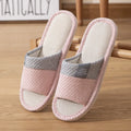 2026 Hot Sale Women Linen Slippers Spring Indoor Slides Couples Non-slip Wear-resistant Sandals Quiet Linen House Slippers