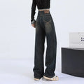 Spring And Autumn Retro High Wide-Leg Jeans For Women 2025 Trend New Small Size American Style Loose Straight Pants