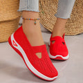 Women's Casual Shoes Women's Shoes, Casual Sports Shoes, Solid Color Breathable Sports Soft-Soled lightweight Walking Shoes, Low-Top Knitted Casual S