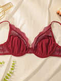 Women Lace Underwire Unpadded Bra Push Up Demi Cup Sexy Lingerie Comfortable Full Support T-Shirt Bras for Daily Wear