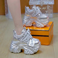 New Women Chunky Sneakers Fashion Glitter Casual Shoes for Woman Comfort Soft Sole Walking Shoes Designer Shoes Zapatillas Mujer