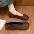 Soft Leather Casual Round-toe Flat Shoes for Ladies 2026 Spring New Style Simple and Comfortable for Daily Wear Leather Shoes