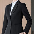 Black Korean Style Suit Coat Women Blazer 2026 NEW Spring Autumn Slim Versatile Fashion Professional Design Suit Jacket