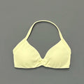 NCOYOE Women Halter Sports Bra V-Neck Padded Yoga Bra Removable Cups Butter Soft Seamless Workout Gym Fitness Activewear Top