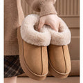 Women's All Inclusive Cotton Slippers Plush Autumn and Winter Outdoor Wear Thick Soled Indoor Snow Boots with Plush Cotton Shoes