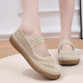 YNPO Summer New Women Cloth Shoes Slip on Perforated Soft Sole Non Slip Driving Moccasins Breathable Casual Flats