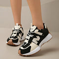 Comfortable Low Top Lace Up Women's Sneakers Thick Soled Casual Loafers 2026 New Fashion Outdoor Casual Women Shoes