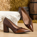 Plus size fashionable casual women's high heels for spring and autumn, thick heels, elegant single shoes