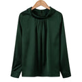 Women blusas long sleeved Slim plus size silk satin shirts office ladies work female Chiffon blouse Elegant blusa feminina