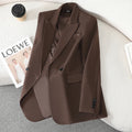 ZJYT Brief Elegant Chic Women Blazer Autumn Winter 2026 Korean Style Solid Blue Casual Jackets and Coats Plus Size Outerwear Top