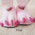 1Pair Cute Monster Dinosaur Claw Plush Slippers Warm Soft Indoor Floor Shoes For Women Men Winter Home Slippers