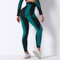 High Stretch Seamless Quick Drying Woman Yoga Pants Peach Buttocks Push Up Women Leggings Stripe Running Pants