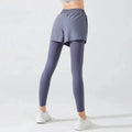 Tennis Tights and Shorts 2 in 1 with Hidden Pocket, Stretchy Yoga Leggings Sport Women Fitness Push Up Gym Cycling Pants