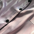 2PCS/Set Women's Silk Pajamas Short Sleeve Short Pants Simulation Silk Homewear Student Girl Soft Solid Color Striped Sleepwear