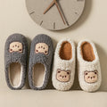 Cute Bear Fluffy Slippers Warm Plush House Shoes for Women and Men