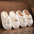 2026 New Cartoon Hot Dog Plush Home Slippers Women Cute Polka Dot Indoor Warm Fuzzy Shoes Girls Light Bedroom Eva Cotton Slides