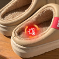 Winter Platform Plush Bread Slippers Women Unisex Waterproof Thicken Warm Home Slides Woman Non Slip Thick Sole Cotton Shoes