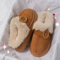 Women's Cotton Slippers 2026 New Winter Half Bag Heel with Plush Thick Sole for Indoor Home Warmth and Fashion Cotton Shoes