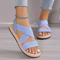 Soft-soled Lightweight Casual Elastic Strap Sports Sandals for Women, Summer Non-Slip Flat Beach Shoes, New Women's Shoes