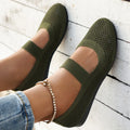 Women Flats Shoes Slip on Foldable Loafers for Women Square Toe Single Shoes Hollow Out Fashion Mom Casual Shoes for Ladies