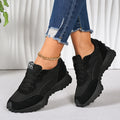 Women Sneakers Leather Casual Woman Lace Up Sport Shoes Luxury Platform Shoes Womens Leisure Light Anti-slip Running Shoes