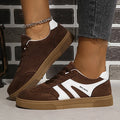 Faux Suede Brown Platform Sneakers Women Spring Non Slip Flat Heels Casual Walking Shoes Woman Thick Sole Vulcanize Shoes