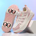 Girls Roller Skates Four-wheel Detachable Roller Shoes Children Outdoor Sports Wear-resistant Entertainment Wheel Shoes for Kids