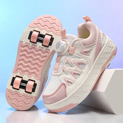 Girls Roller Skates Four-wheel Detachable Roller Shoes Children Outdoor Sports Wear-resistant Entertainment Wheel Shoes for Kids