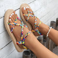 Designer Women Flat Sandals Fashionable Lightweight Sandals Beach Shoes for Women Summer New Round Head Comfortable Shoes