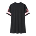 2026 New Fashion V-Neck Queen Letters Print Dress Short Sleeve Basketball Sporty Style Sexy Loose Female Clothing Streetwear