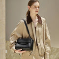 2026 Genuine Leather Soft Shoulder Crossbody Bag Women Underarm Commuter Tofu Bag Elegant Style