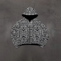 Women Zip Up Hoodie Reversible Double Sided Snakeskin Print Long Sleeve Casual Y2K Streetwear Loose Fit Hooded Sweatshirt Jacket