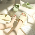 Unisex Bathroom Slippers Cloud Cushion Slides Summer Flat Sandals Thick Platform Shoes Man Indoor Non-Slip Couple Flip Flops