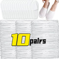 2/10pairs 2026 White Hotel Slipper Unisex Disposable Slippers for Home Guests Non-Slip Bathroom Spa Slippers Shoes for Men Women
