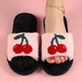 2025 Winter New Fashion Women Slippers Soft Plush Cozy House Shoes Furry Open Toe Indoor Outdoor Slip Warm Anti Skid Sole