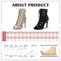 New Women High Heels Peep Toe Ankle Boot Stilettos Jazz Woman Dance Shoes High Top Women Ballroom Dance Boots Soft Soles
