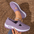 Women Breathable Mesh Flat Mules Lightweight Slip On Walking Shoes Comfort Versatile Daily Outdoor Travel Casual Mother Footwear