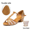 SWDZM Girls Latin Dance Shoes Tango Ballroom Shoes Ladies Girls Salsa Sandals Soft Sole Dancing Shoes for Women Dance Shoes