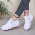 Women's Comfortable Knitted Sock Shoes, Breathable and Platform Sports Shoes, Lightweight Walking Shoes, Mother's Shoes