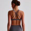 Cross Straps Sports Bra High Impact Fitness Bra Women Gym Yoga Crop Top Vest Workout Bralette Plus Size Underwear With Chest Pad