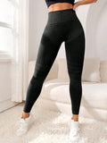 Women Seamless Yoga Leggings,High Waist Textured Striped Workout Pants,Elastic Tummy Control Butt Lifting Sport Tights,Fitness R