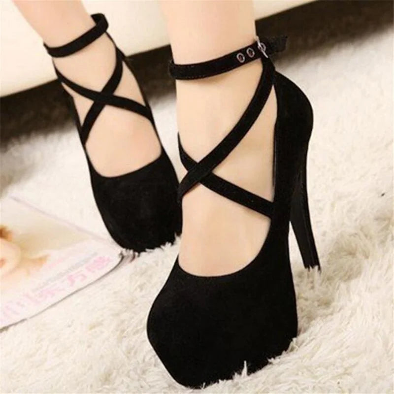Comemore Red Black Black High Heel Stiletto Ladies Dress Pumps Fashion 2023 Ladies Party Platform Sandals Women's Scarpins Shoes