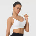 Women Summer Seamless Cross Sports Bra Gym Yoga Tops with Padded Sexy Backless Workout Fitness Camisole Running Sports Tops