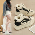 Retro Cotton Shoes, Warm in Winter, Thick Soles, Heightening and Velvet, Versatile Fashion casual Sneakers Zapatos De Mujer