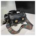 Soft Leather Crossbody Bag Women Pleated Chain Shoulder Purse Drawstring Design Capacity Elegant Handbag For Commute Travel