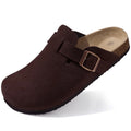 Women's Sandals Shoes Crestar Women's Suede Clogs Leather Mules Cork Footbed Sandals Potato Shoes with Arch Support Fashion Leather Mules Shoes